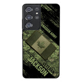 Personalized Canadian Army Veteran Camo Phone Case Printed QTDT2903
