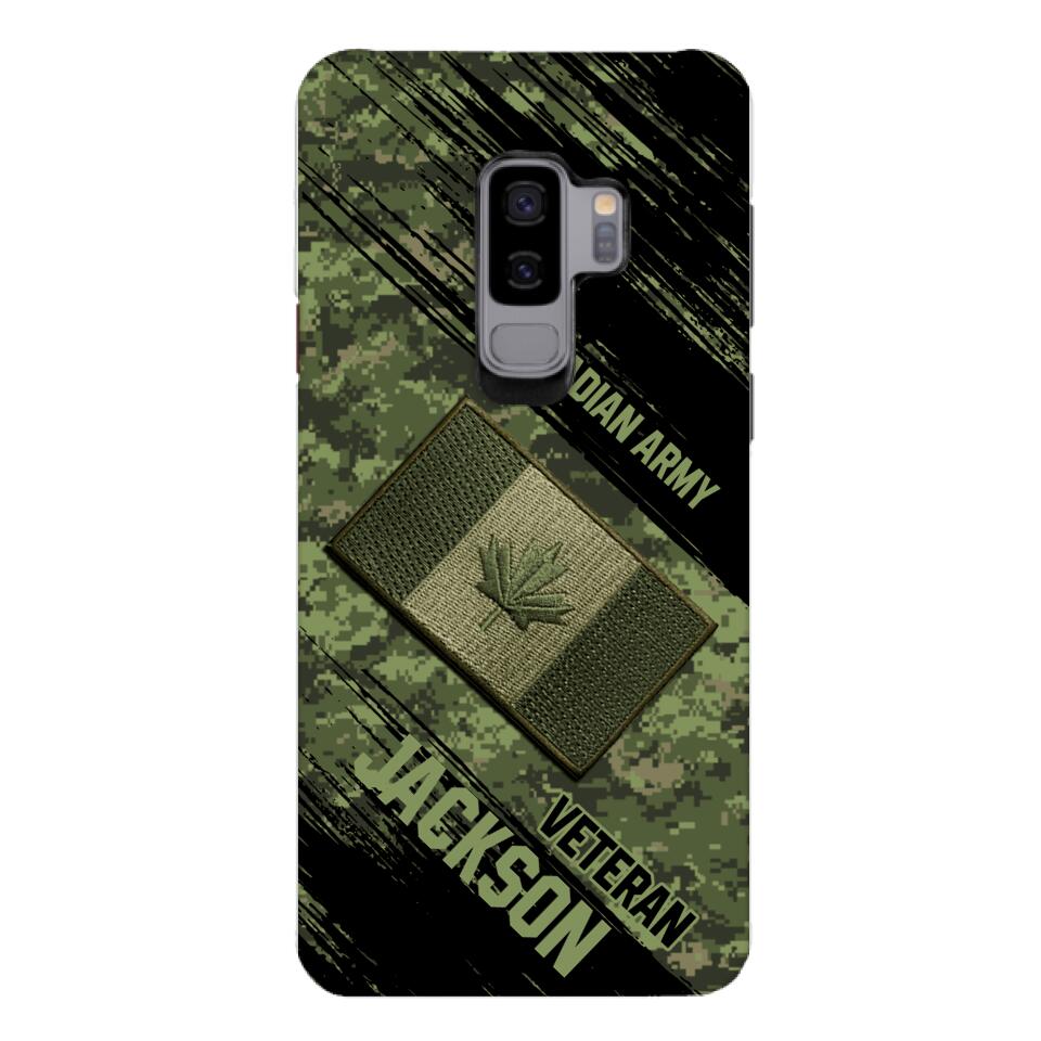 Personalized Canadian Army Veteran Camo Phone Case Printed QTDT2903