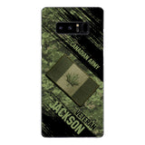 Personalized Canadian Army Veteran Camo Phone Case Printed QTDT2903