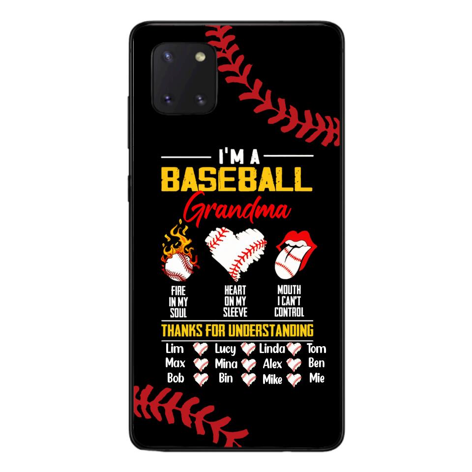 Personalized Baseball Grandma Phone Case Printed 3N 3003