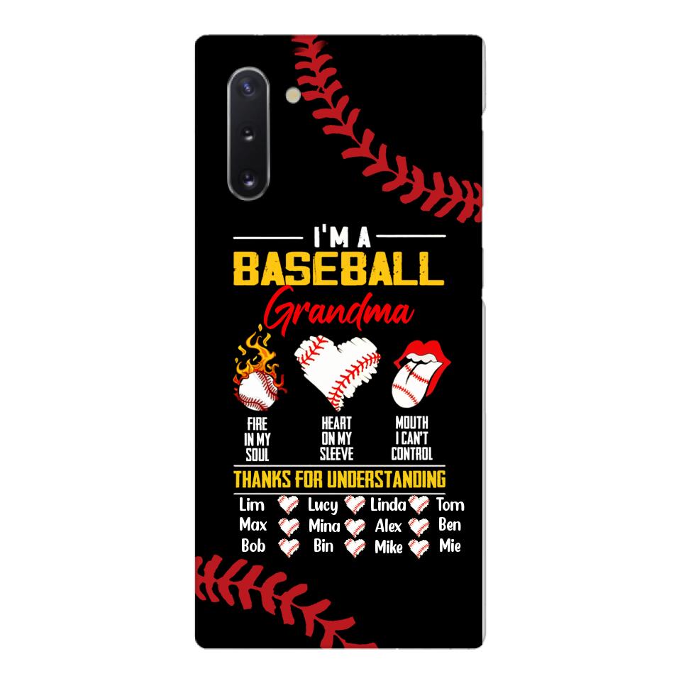 Personalized Baseball Grandma Phone Case Printed 3N 3003