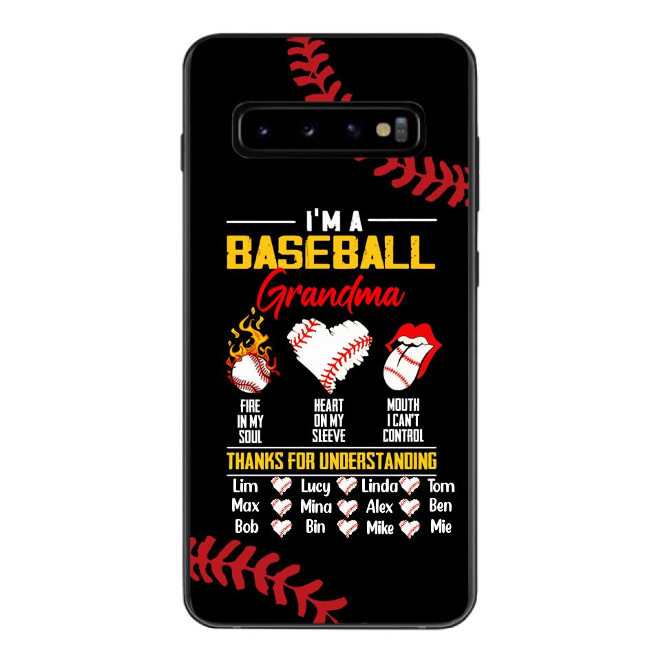 Personalized Baseball Grandma Phone Case Printed 3N 3003