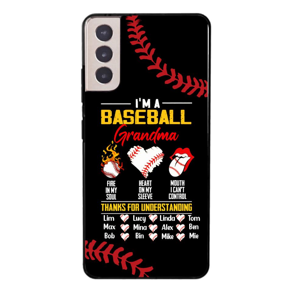 Personalized Baseball Grandma Phone Case Printed 3N 3003