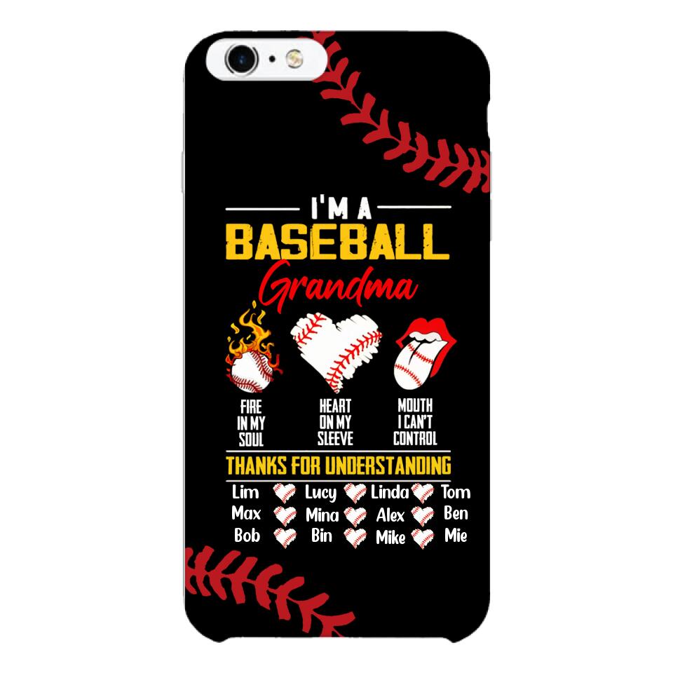 Personalized Baseball Grandma Phone Case Printed 3N 3003