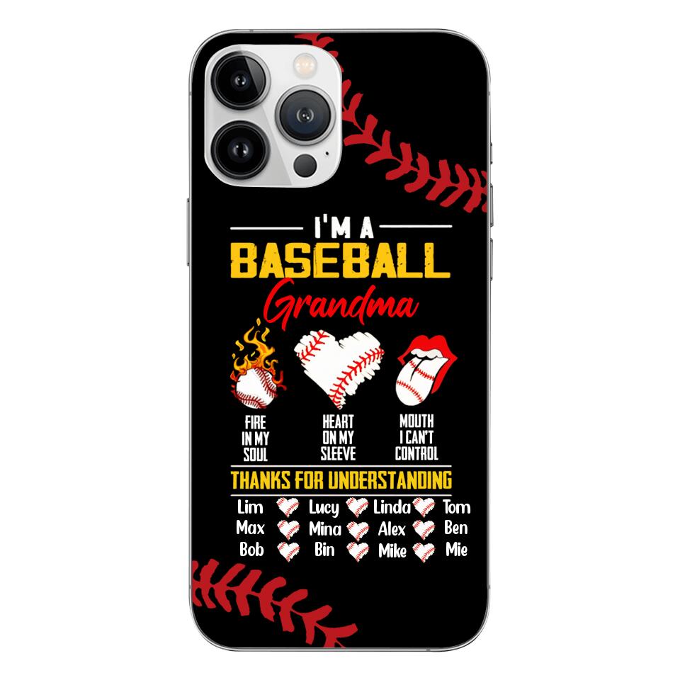 Personalized Baseball Grandma Phone Case Printed 3N 3003
