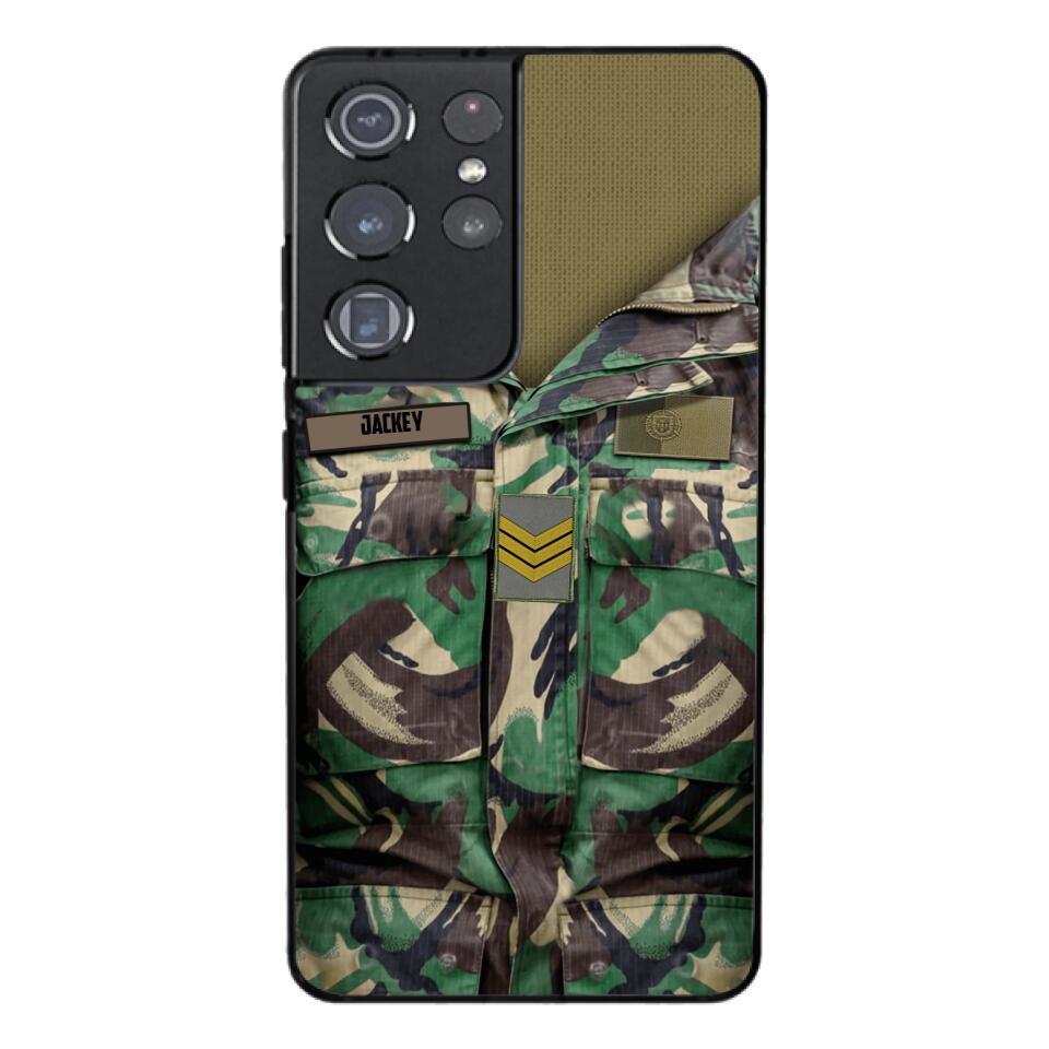 Personalized Portuguese Army Camo Phone Case Printed 22MAR-HQ30