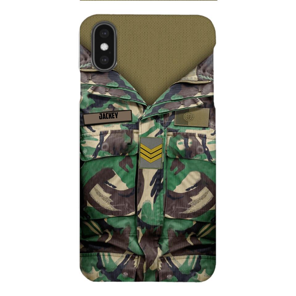 Personalized Portuguese Army Camo Phone Case Printed 22MAR-HQ30