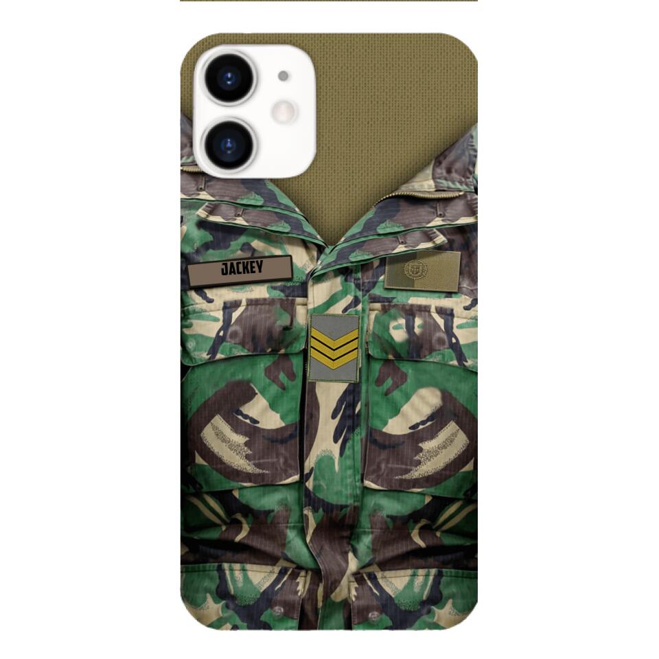 Personalized Portuguese Army Camo Phone Case Printed 22MAR-HQ30