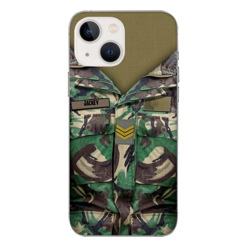Personalized Portuguese Army Camo Phone Case Printed 22MAR-HQ30