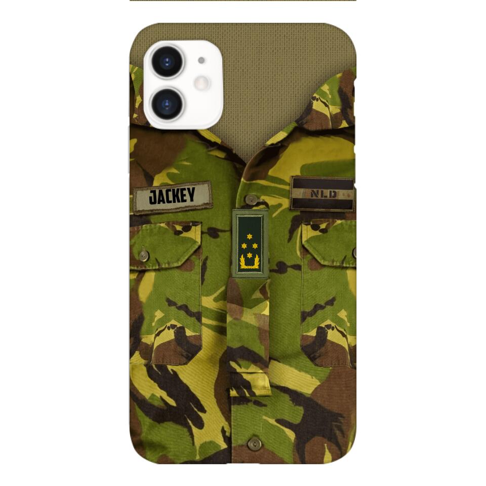 Personalized Netherland Army Camo Phone Case Printed 22MAR-HQ30