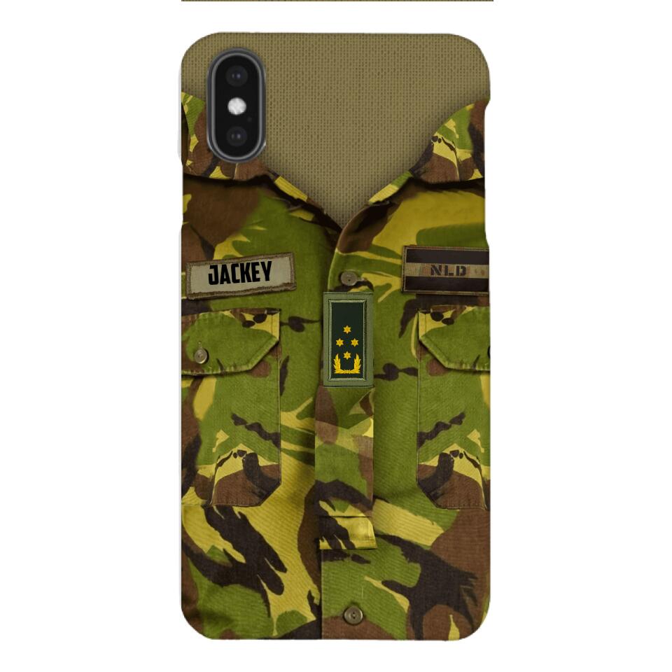 Personalized Netherland Army Camo Phone Case Printed 22MAR-HQ30