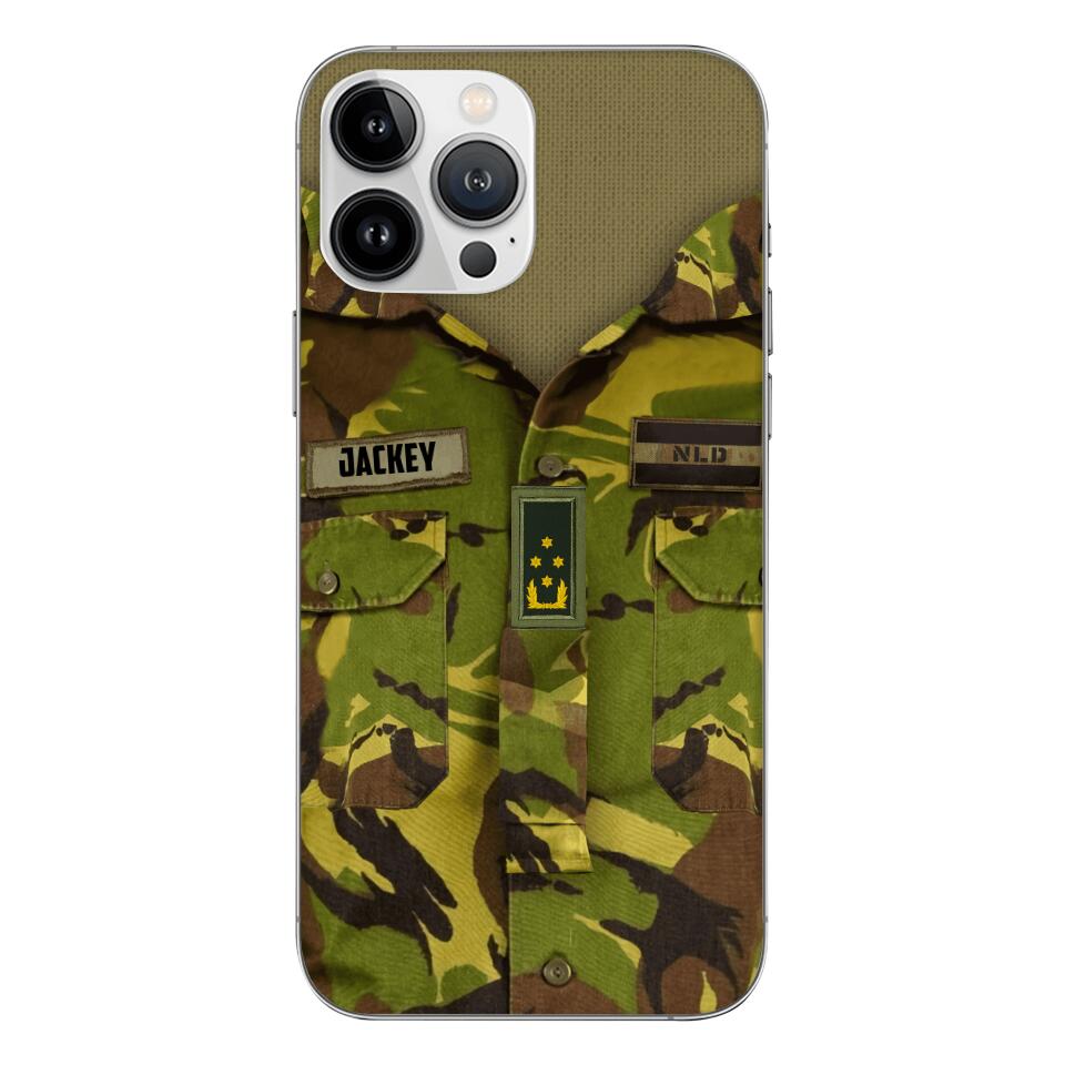 Personalized Netherland Army Camo Phone Case Printed 22MAR-HQ30