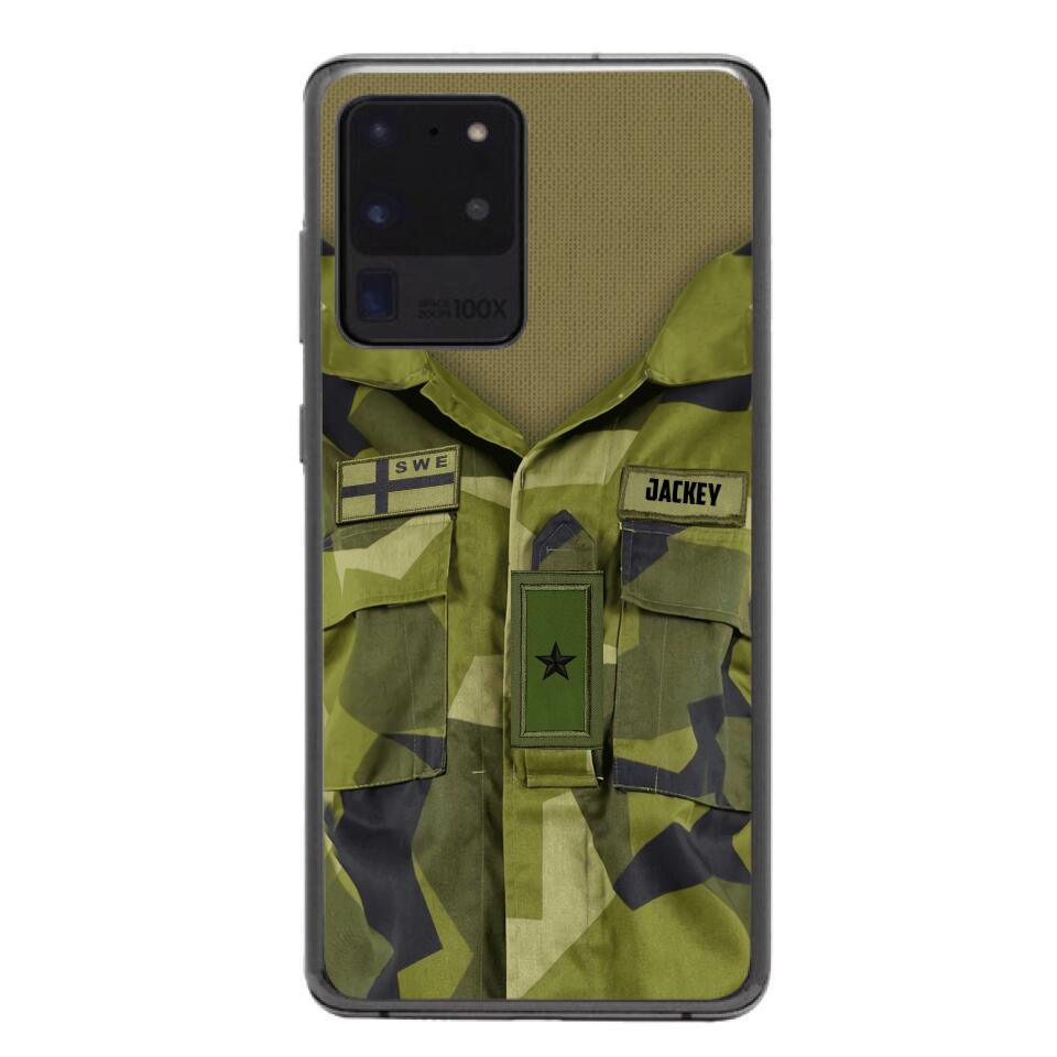 Personalized Swedish Army Camo Phone Case Printed 22MAR-HQ30