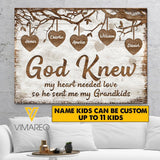 PERSONALIZED GOD KNEW GRANDKID CANVAS 3C 3003