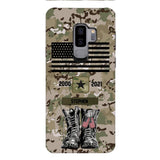 Personalized U.S Army Camo Phone Case Printed QTDT3003