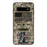 Personalized U.S Army Camo Phone Case Printed QTDT3003
