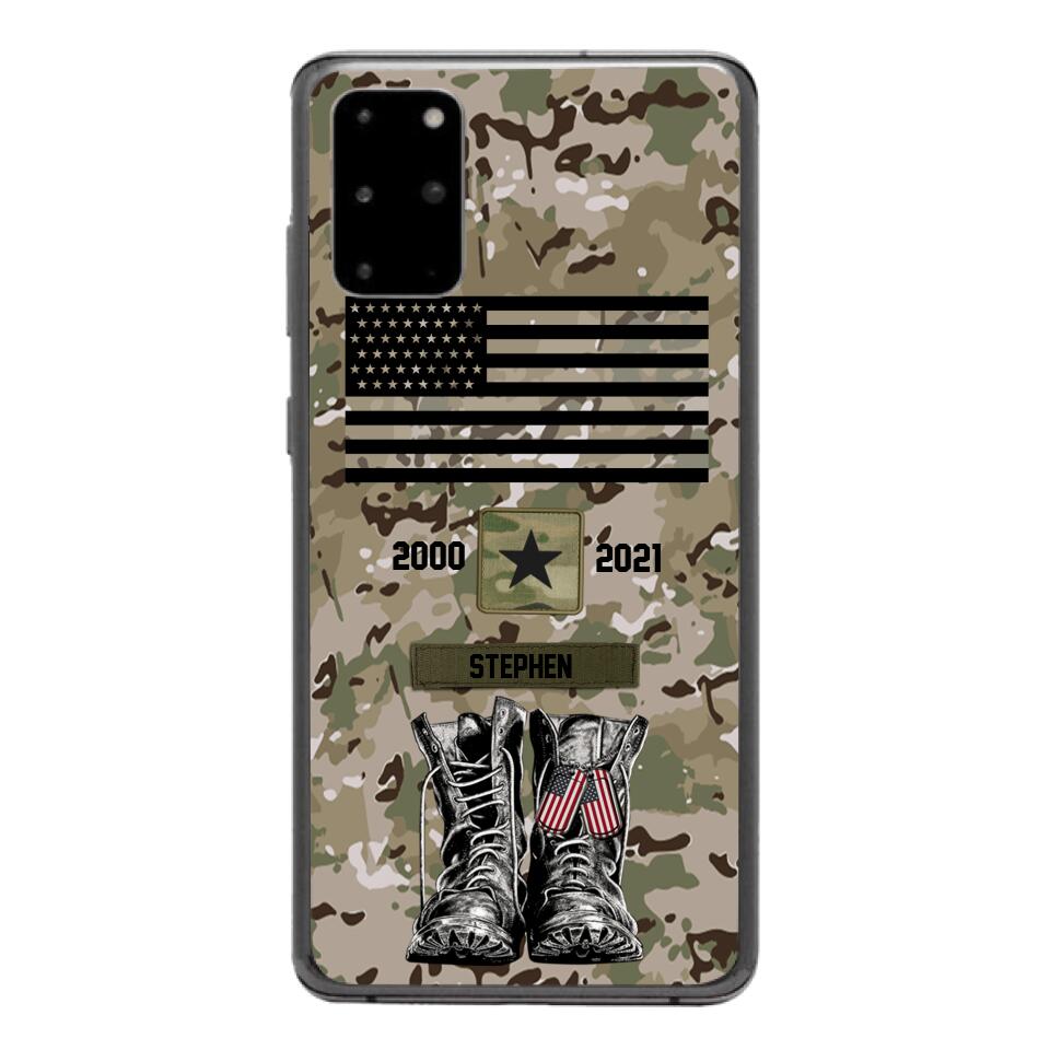 Personalized U.S Army Camo Phone Case Printed QTDT3003