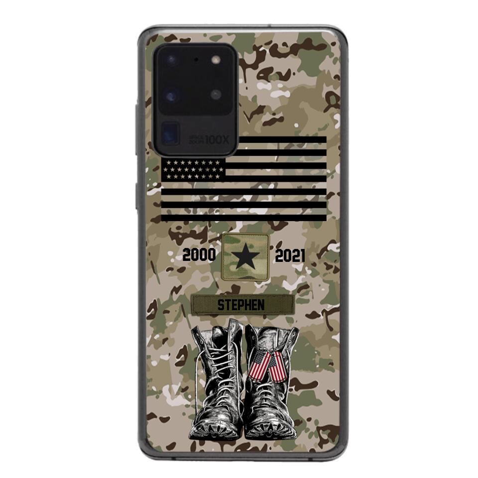 Personalized U.S Army Camo Phone Case Printed QTDT3003