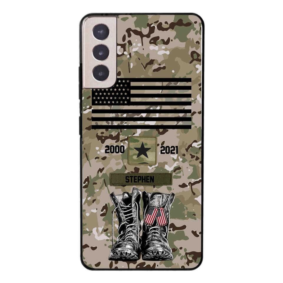 Personalized U.S Army Camo Phone Case Printed QTDT3003