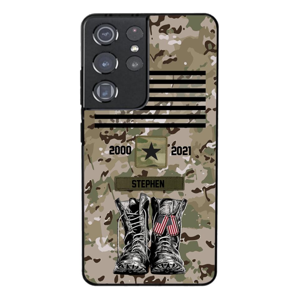 Personalized U.S Army Camo Phone Case Printed QTDT3003