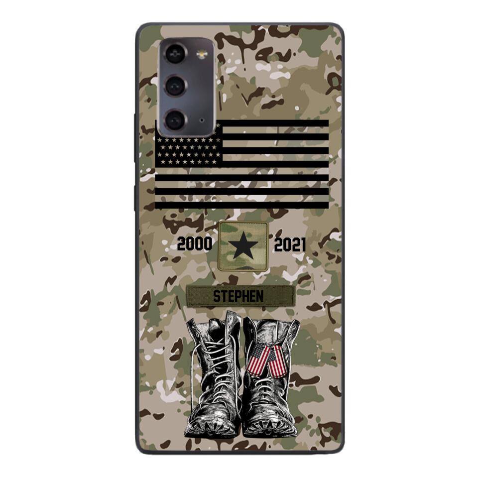 Personalized U.S Army Camo Phone Case Printed QTDT3003