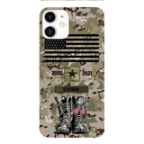 Personalized U.S Army Camo Phone Case Printed QTDT3003