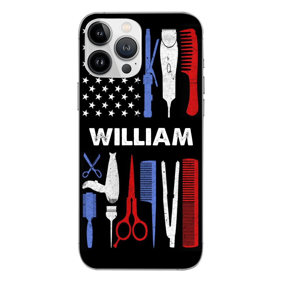 Personalized Barber Flag US Phone Case Printed M3Q 3003