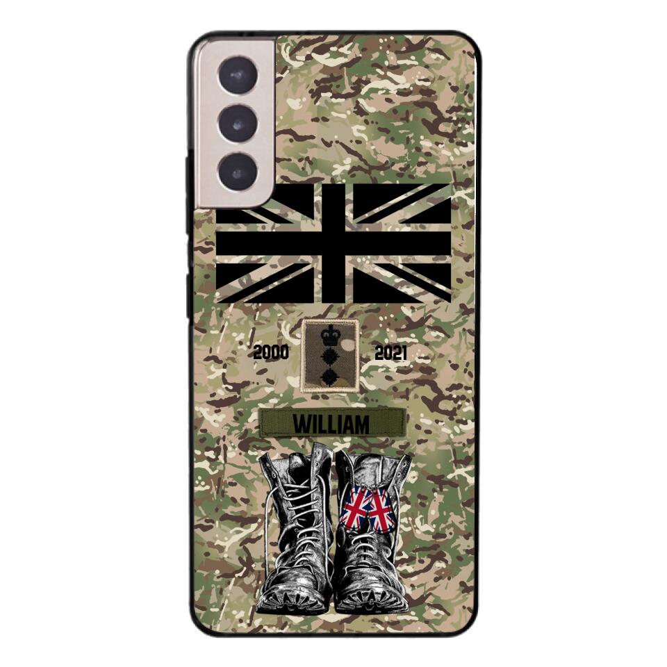 Personalized UK Army Camo Phone Case Printed QTDT3003