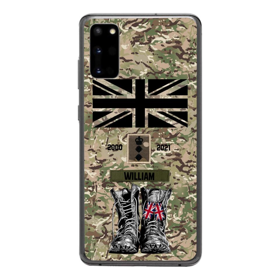 Personalized UK Army Camo Phone Case Printed QTDT3003
