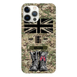 Personalized UK Army Camo Phone Case Printed QTDT3003