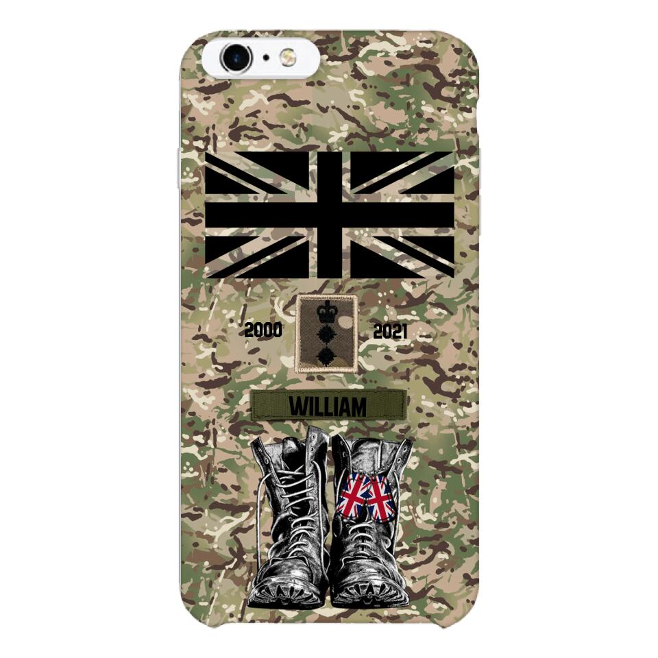 Personalized UK Army Camo Phone Case Printed QTDT3003