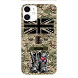 Personalized UK Army Camo Phone Case Printed QTDT3003