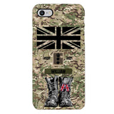 Personalized UK Army Camo Phone Case Printed QTDT3003