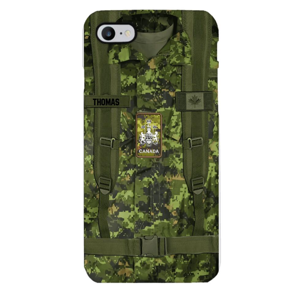 Personalized Canadian Army Camo Phone Case Printed 3T 3003