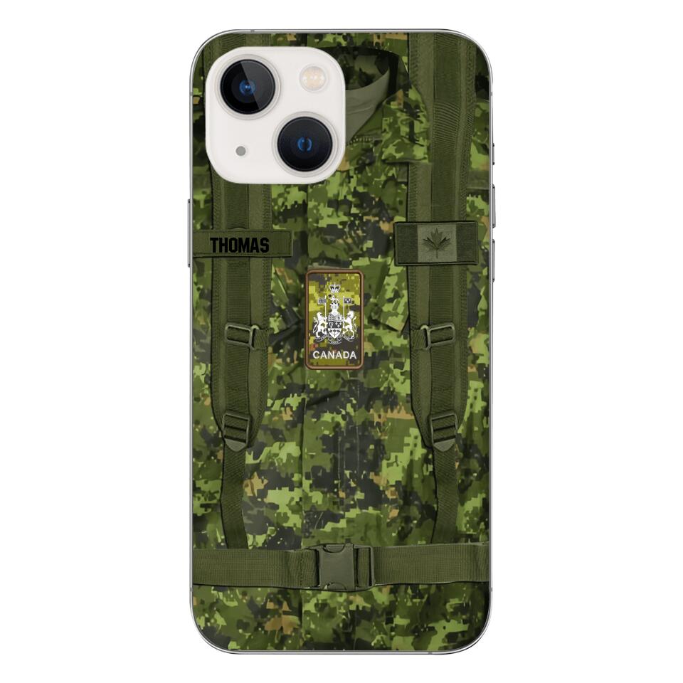 Personalized Canadian Army Camo Phone Case Printed 3T 3003