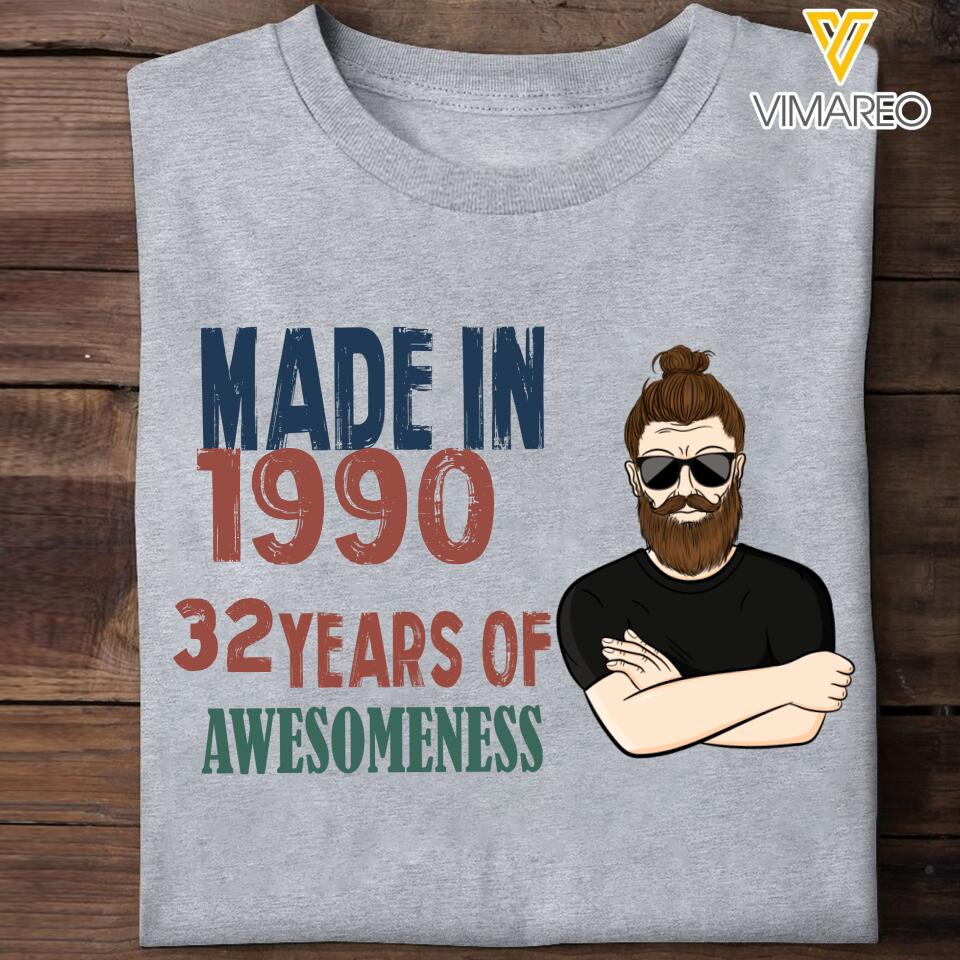 PERSONALIZED MADE IN YEAR OF BIRTH TSHIRT QTVQ3003