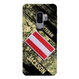 Personalized Austria Army Veteran Camo Phone Case Printed QTDT3103