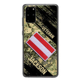 Personalized Austria Army Veteran Camo Phone Case Printed QTDT3103