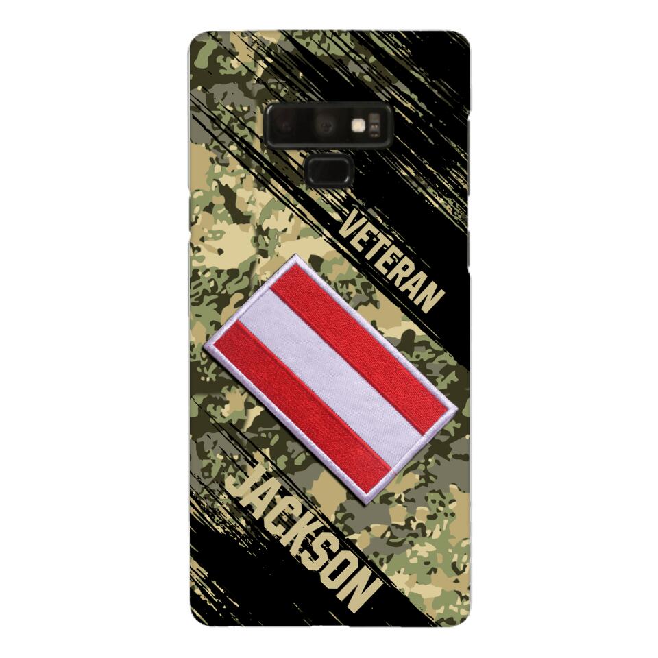 Personalized Austria Army Veteran Camo Phone Case Printed QTDT3103