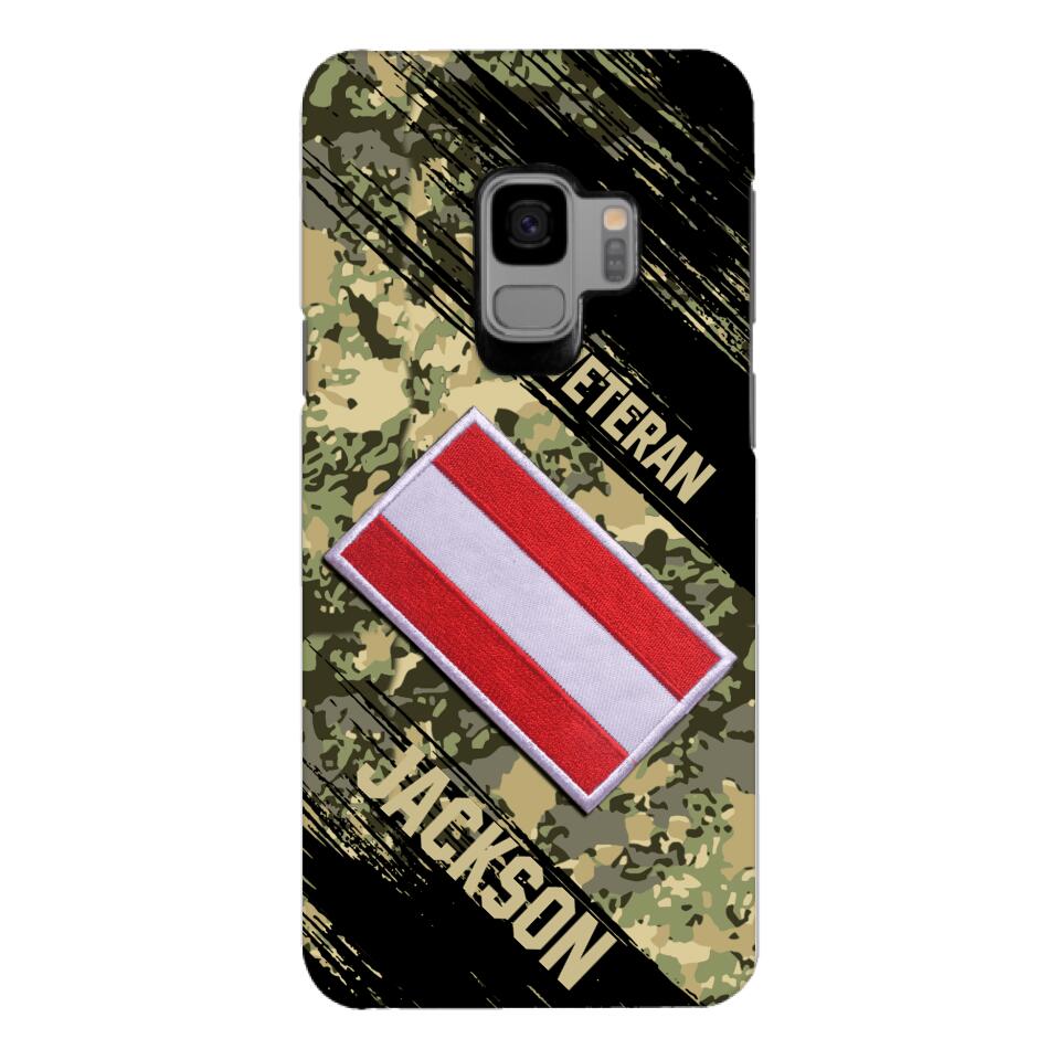 Personalized Austria Army Veteran Camo Phone Case Printed QTDT3103
