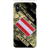 Personalized Austria Army Veteran Camo Phone Case Printed QTDT3103