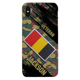 Personalized Belgium Army Veteran Camo Phone Case Printed QTDT3103