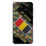 Personalized Belgium Army Veteran Camo Phone Case Printed QTDT3103