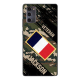 Personalized French Army Veteran Camo Phone Case Printed QTDT3103