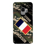 Personalized French Army Veteran Camo Phone Case Printed QTDT3103