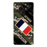 Personalized French Army Veteran Camo Phone Case Printed QTDT3103