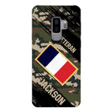 Personalized French Army Veteran Camo Phone Case Printed QTDT3103