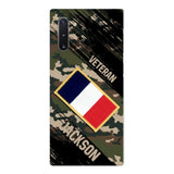 Personalized French Army Veteran Camo Phone Case Printed QTDT3103