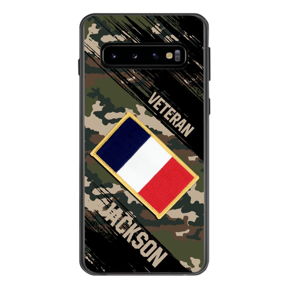 Personalized French Army Veteran Camo Phone Case Printed QTDT3103