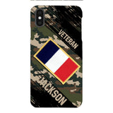 Personalized French Army Veteran Camo Phone Case Printed QTDT3103